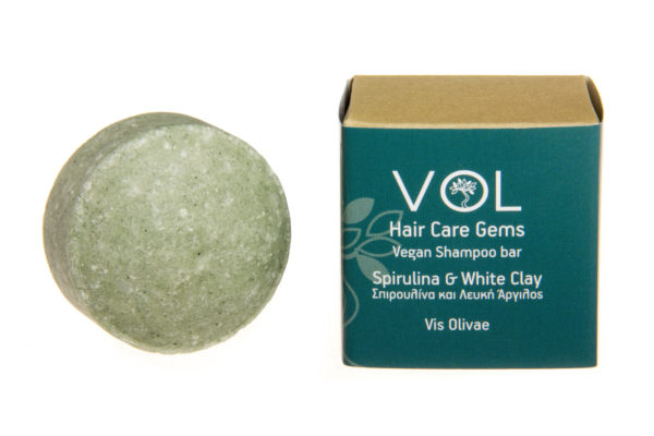 Haarseife Vegan mit Spirulina und weißem Ton